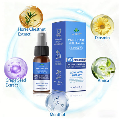 🇺🇸🎁GFOUK® VascuCare Vein Healing Spray(Designed for Varicose veins, Spider veins, Deep vein Thrombosis, Chronic venous insufficiency, Venous ulcers, Thrombophlebitis and other venous issues)