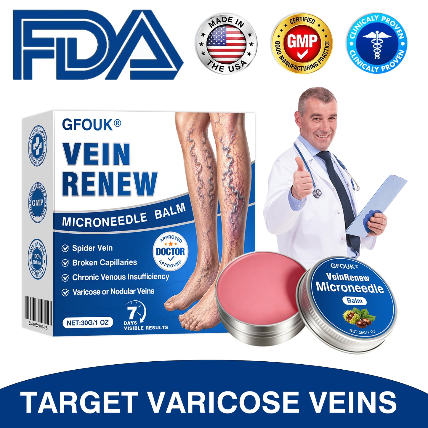 🇺🇸🎁GFOUK® VeinRenew Microneedle Balm