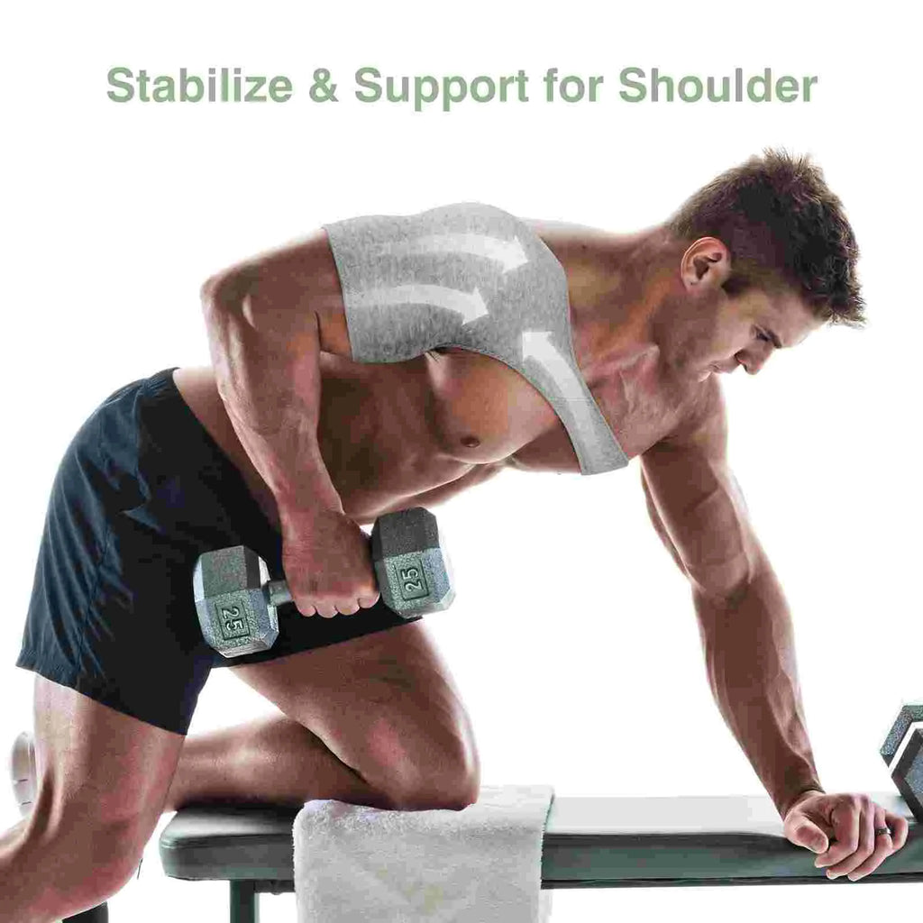 Adjustable Double Shoulder Sleeve – Lightweight Sports Shoulder Support for Fitness, Training & Everyday Activities