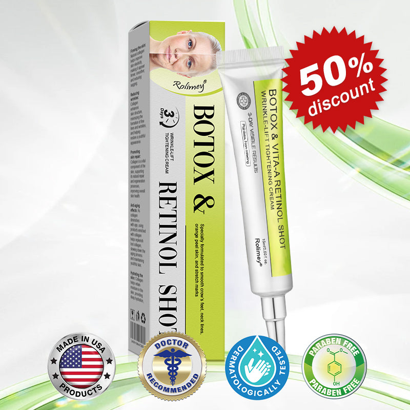 👏✨💯Made and shipped from the USA 💫Rolimey® Botox & Vita-A Retinol Shot Wrinkle-Lift Tightening cream - Last Day Promotion 70% OFF